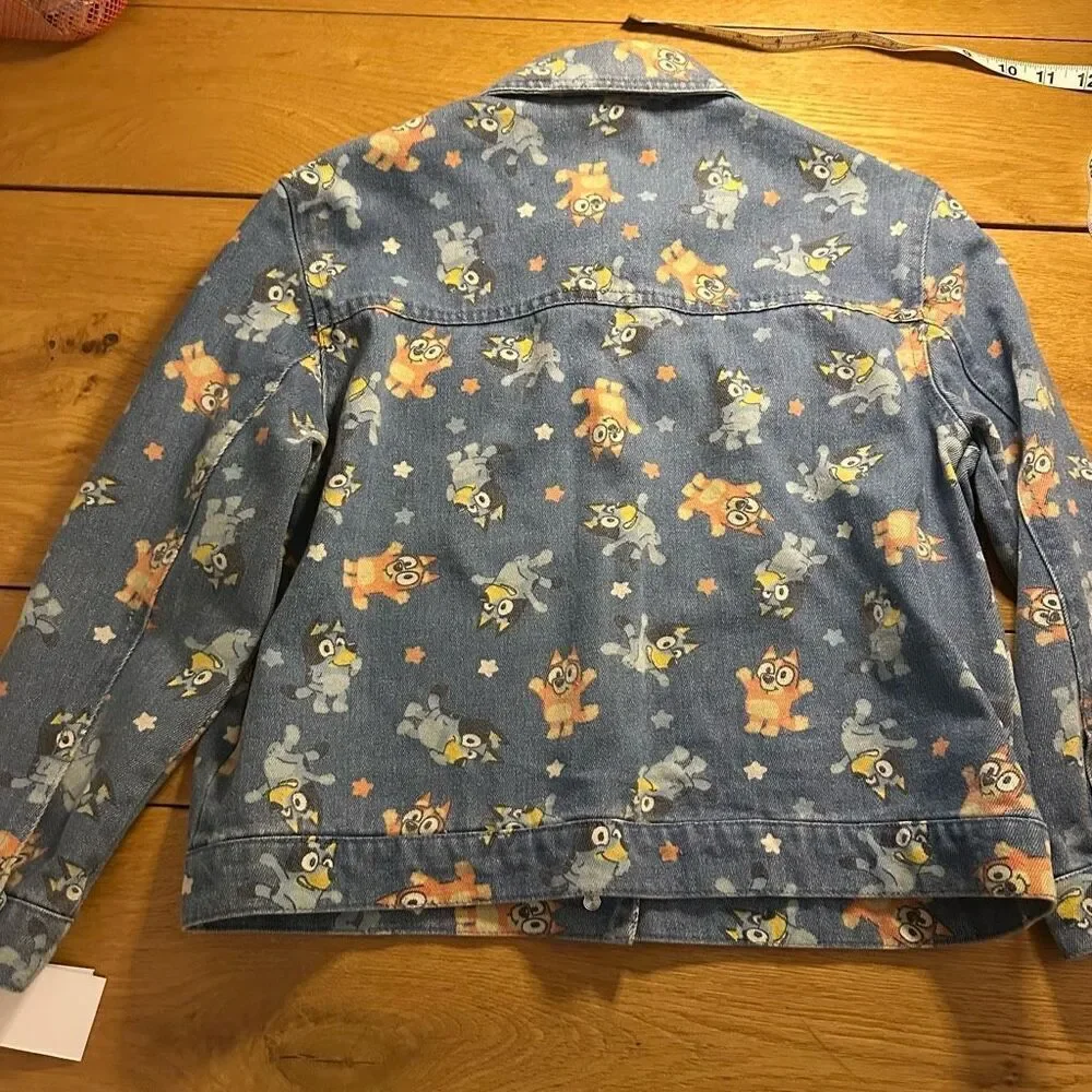 NWT Bluey big girl Denim jacket large 10/12